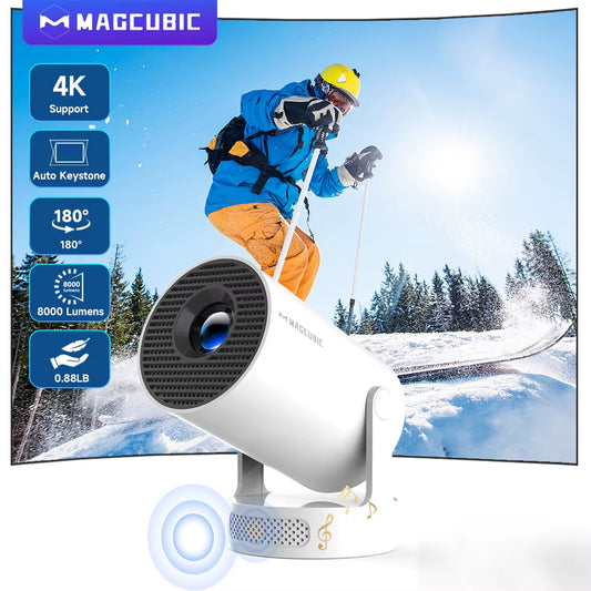 Projector HY300 PRO + 4K Android 11 Dual Wifi6 Allwinner H713 BT5.4 1080P 1280*720P Home Cinema Outdoor Projetor