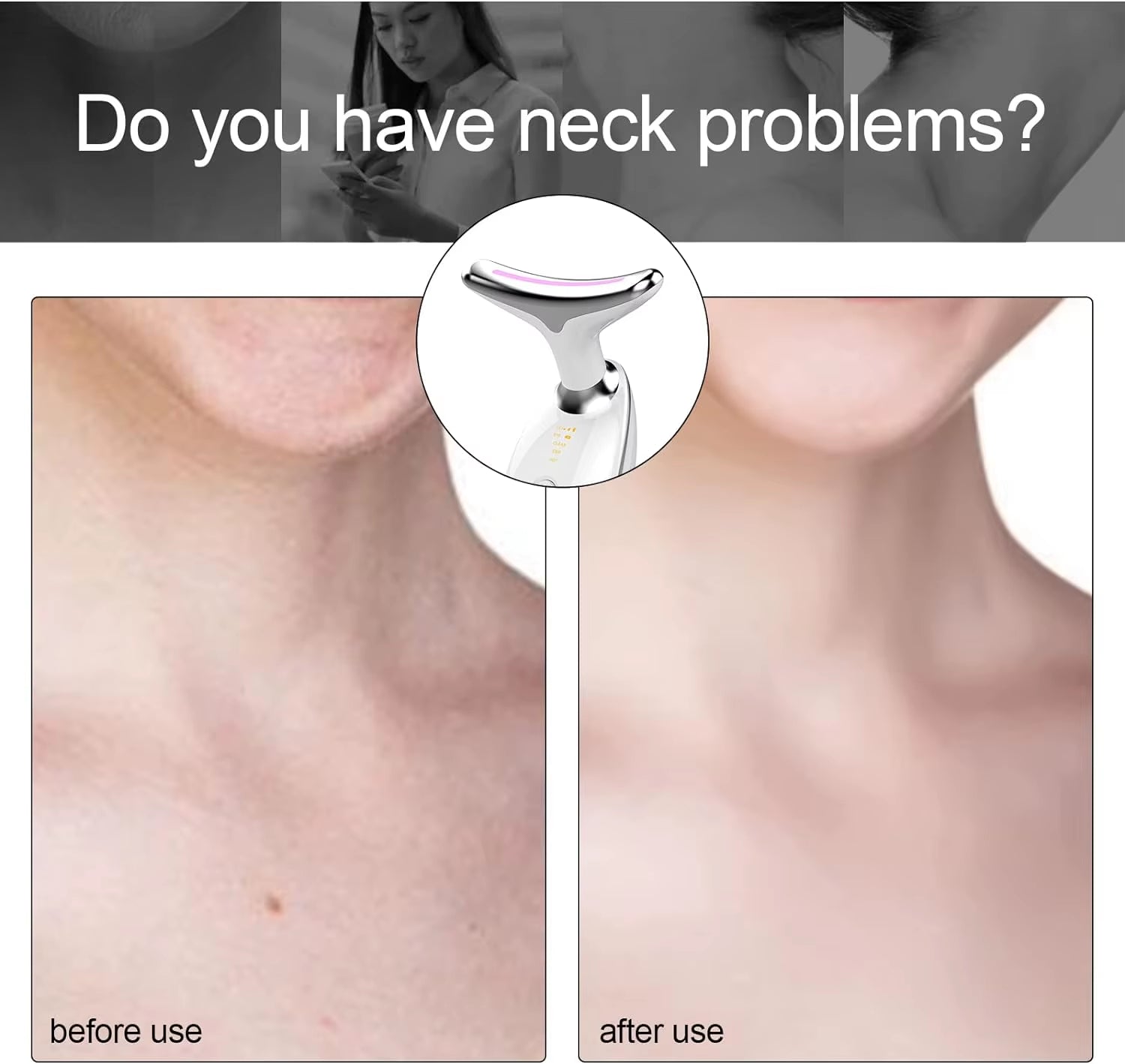 USB Face Massager EMS Photon Therapy Face Neck Lifting Beauty Tighten Device Thin Double Chin Remove Neck Lines Facial Massager