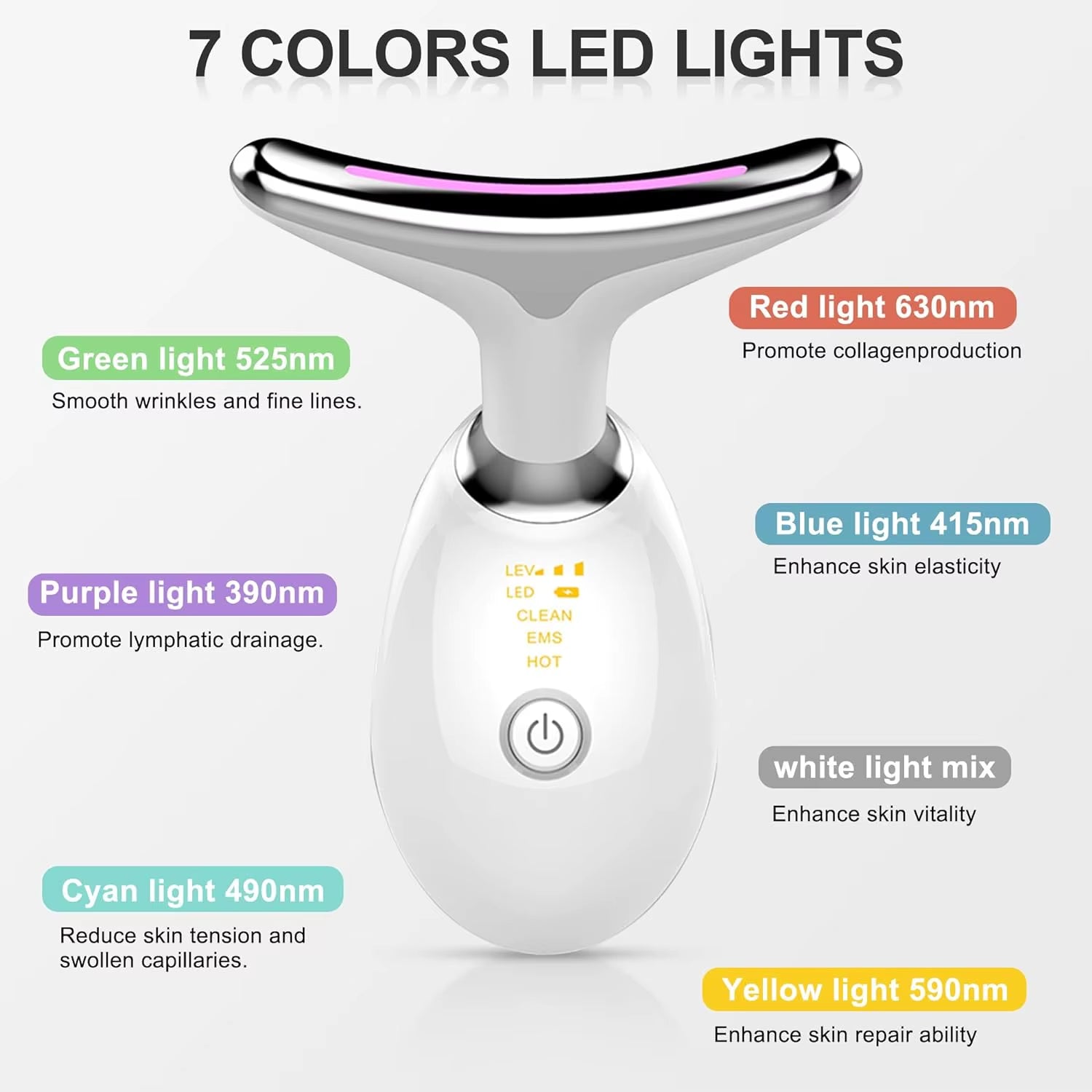 USB Face Massager EMS Photon Therapy Face Neck Lifting Beauty Tighten Device Thin Double Chin Remove Neck Lines Facial Massager
